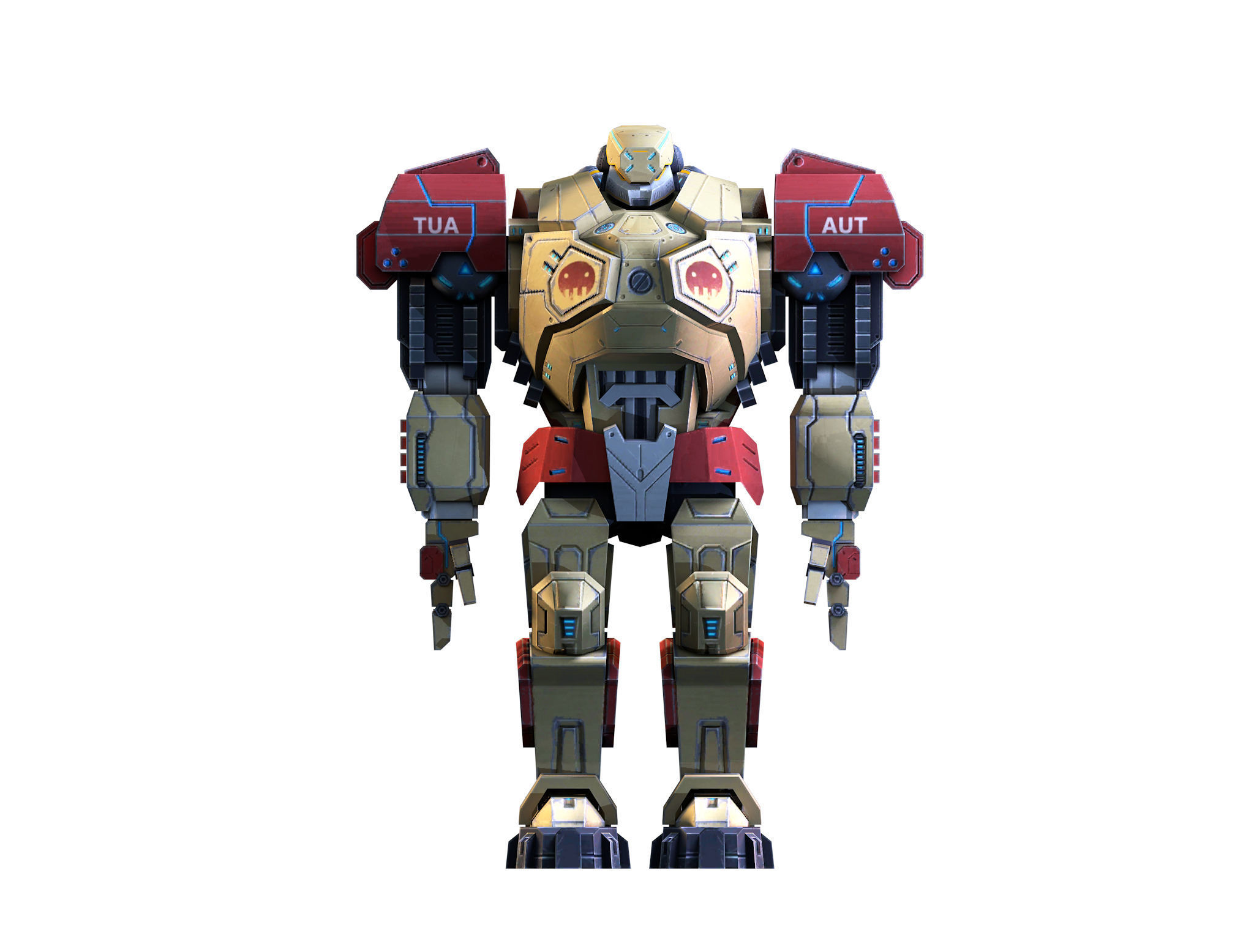 Battle Mech  Low-poly 3D model_6