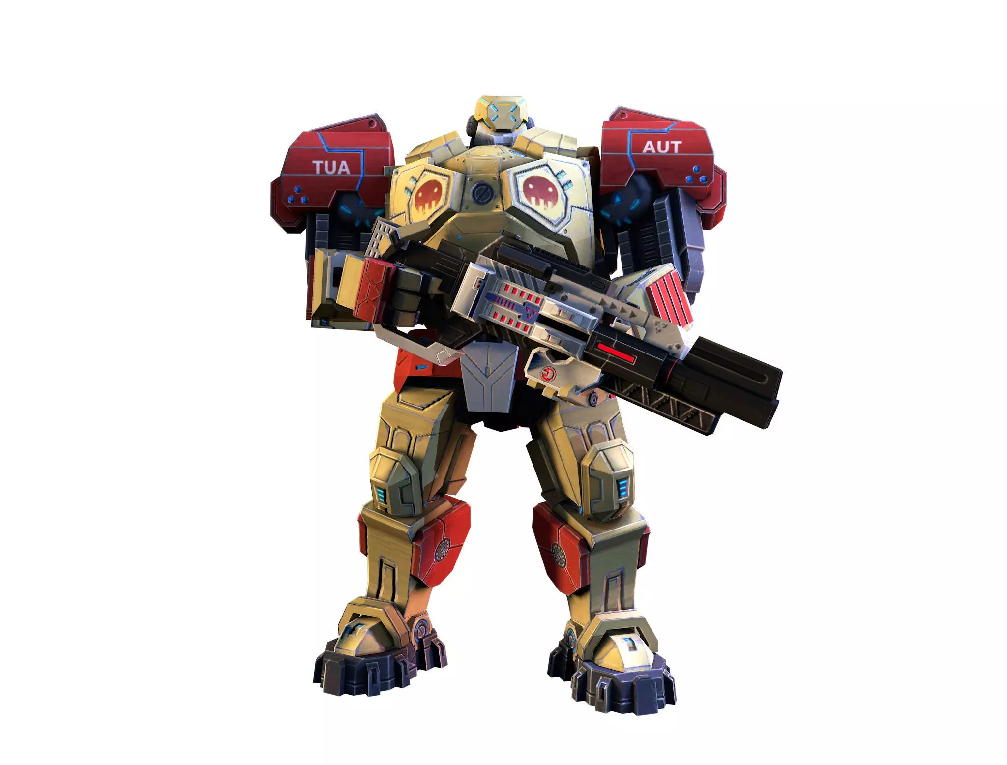 Battle Mech  Low-poly 3D model_0