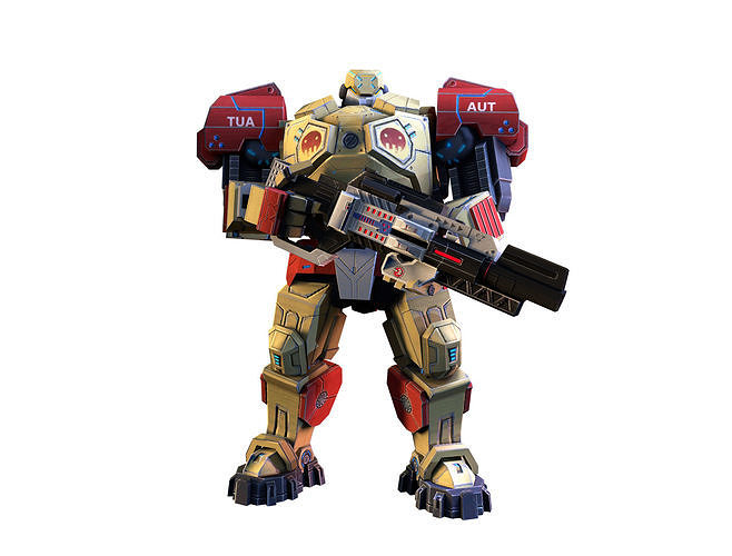 Battle Mech  Low-poly 3D model