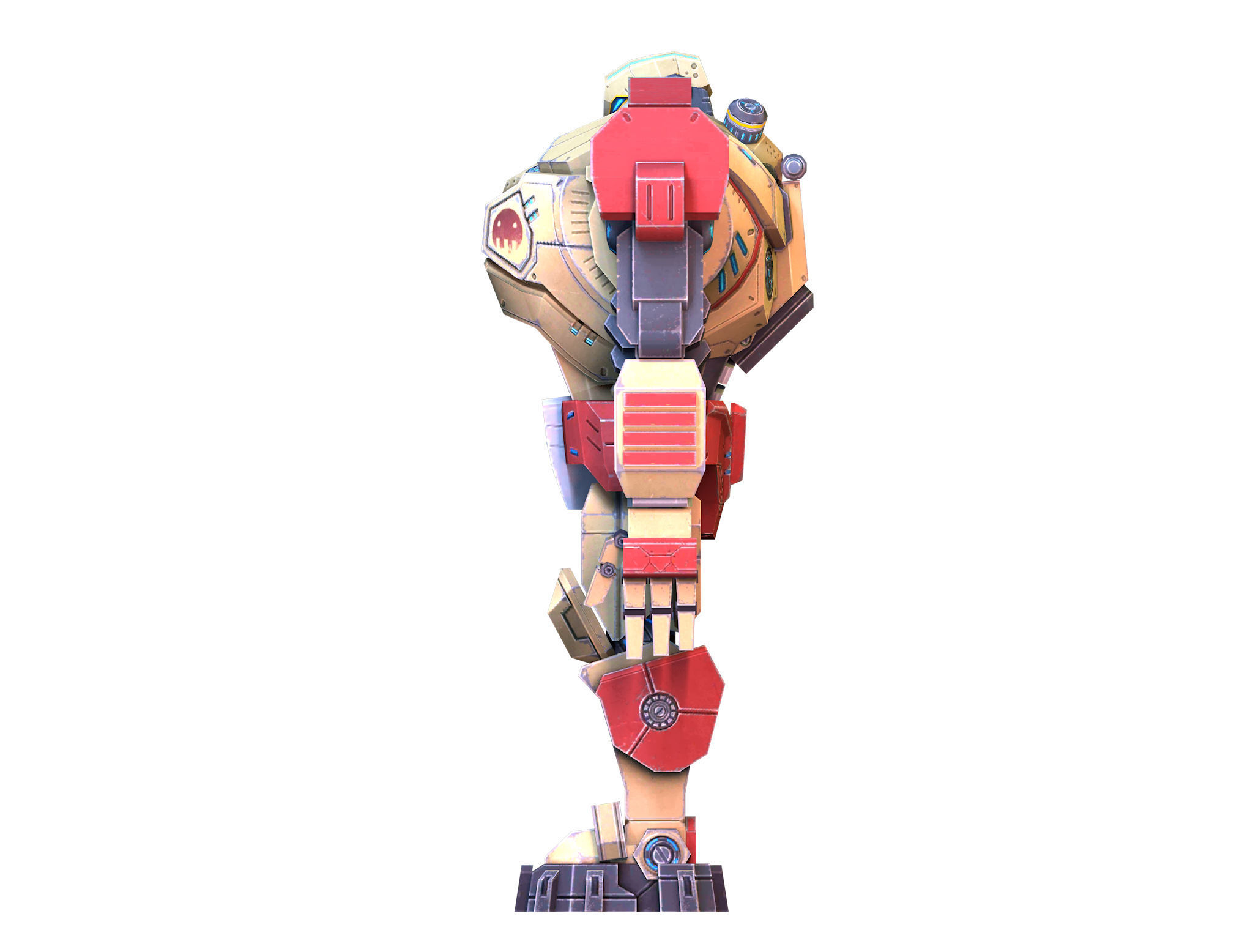 Battle Mech  Low-poly 3D model_3