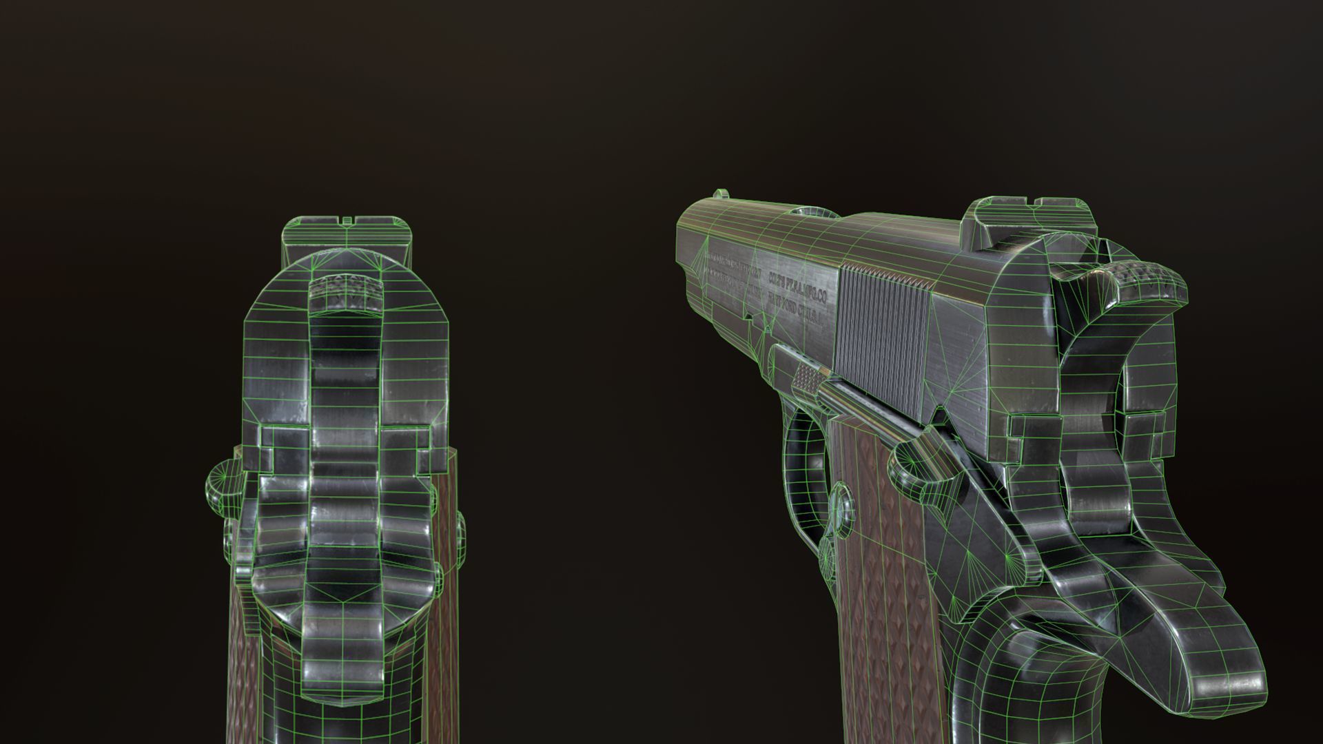 Colt 1911 Low-poly 3D model_14