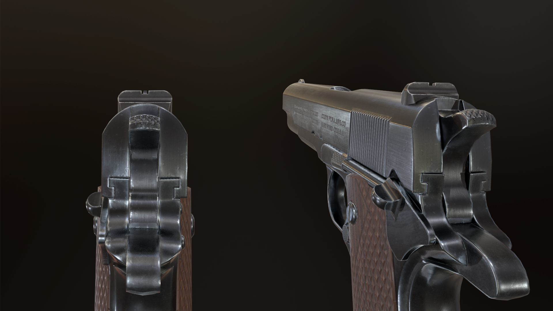 Colt 1911 Low-poly 3D model_6