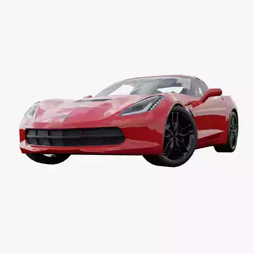 Chevrolet Corvette C7 model low poly