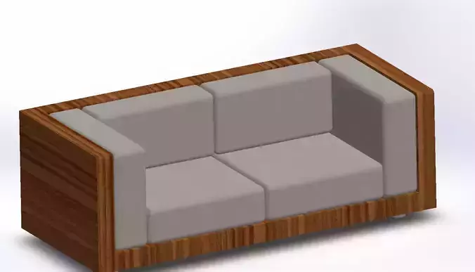 SOFA model wooden with cushions