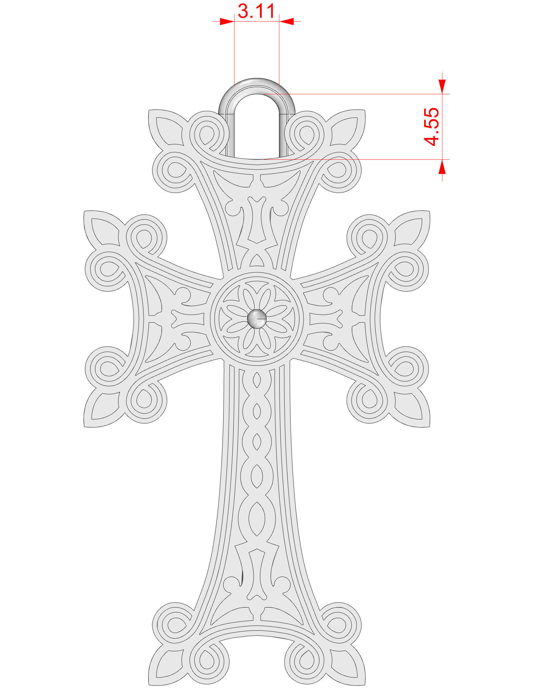 Armenian Cross 3D print model_8