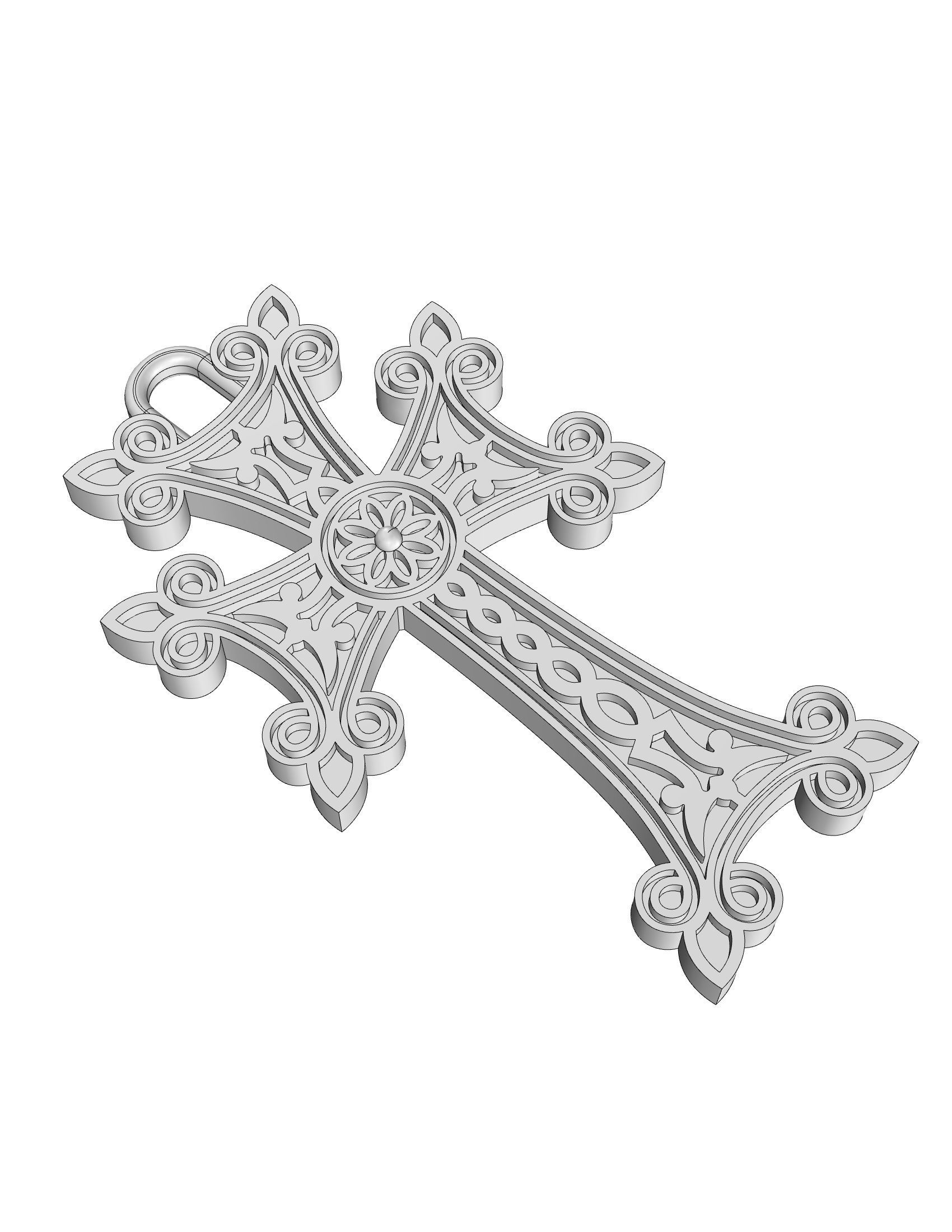 Armenian Cross 3D print model_10