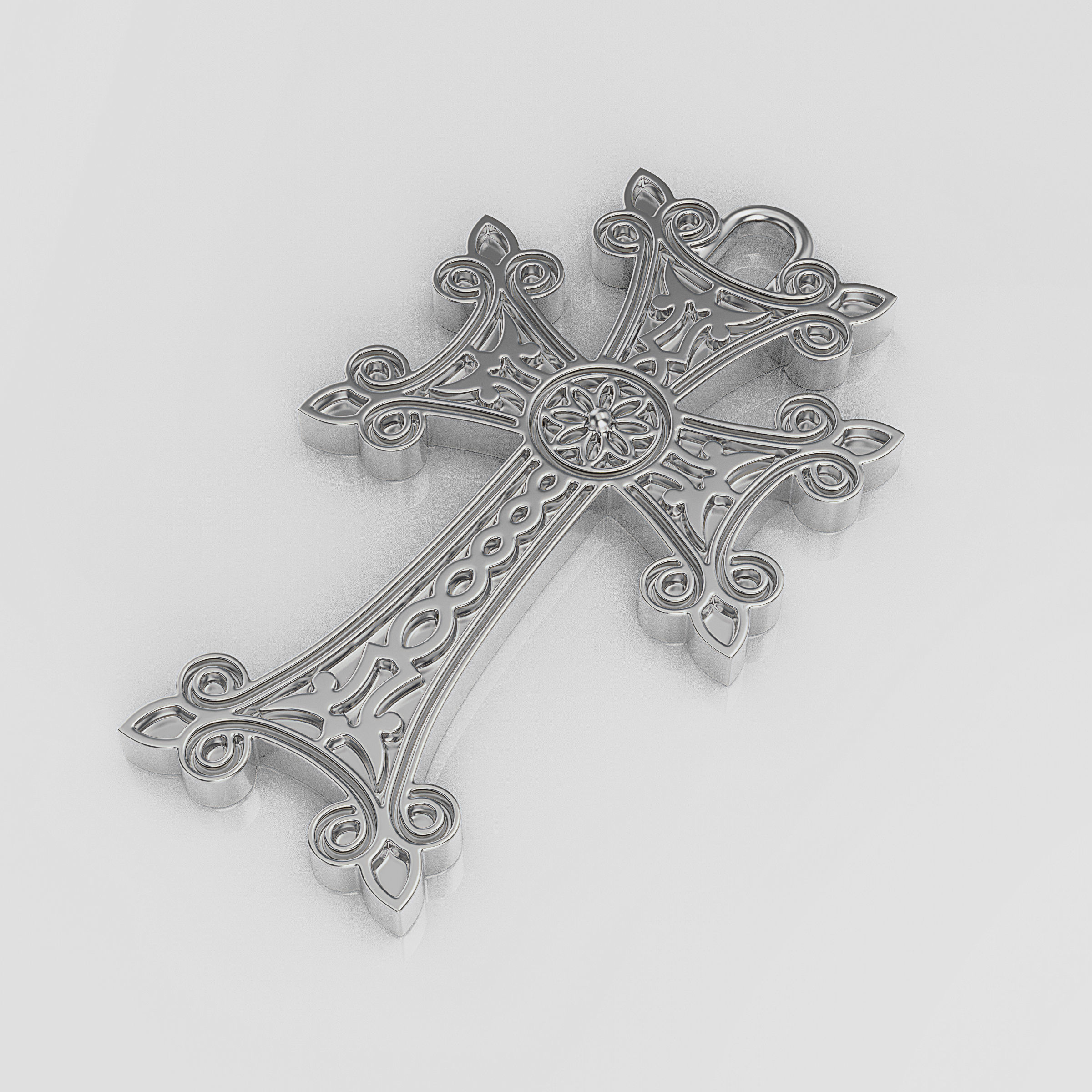 Armenian Cross 3D print model_3