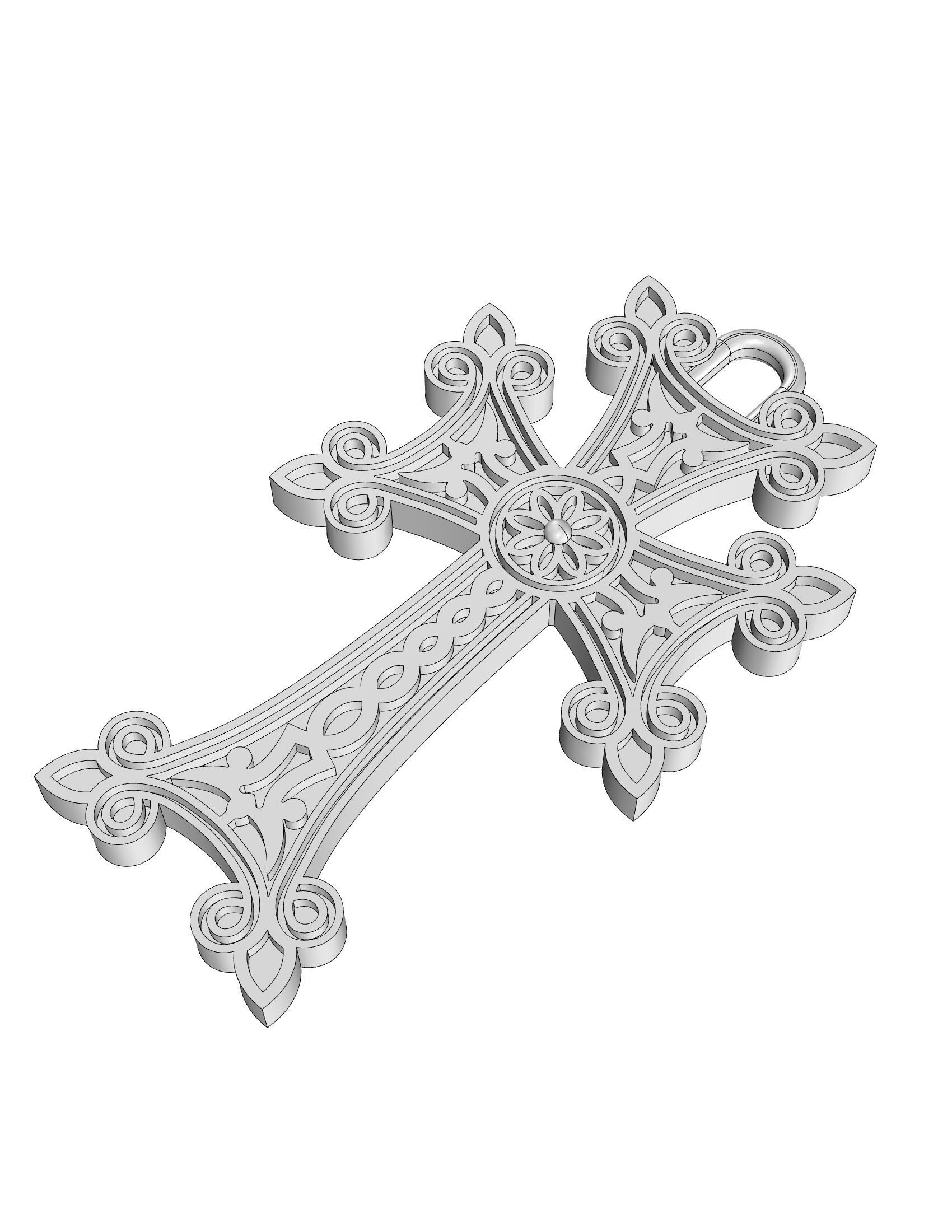 Armenian Cross 3D print model_7