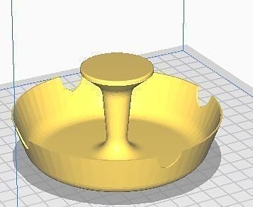 Ashtray gold bowl 3D print model