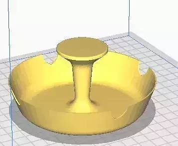 Ashtray gold bowl 3D print model