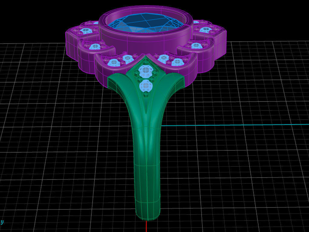 Ring flower 3D print model_5
