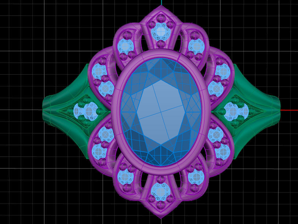 Ring flower 3D print model_3