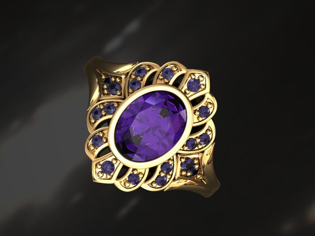 Ring flower 3D print model_1