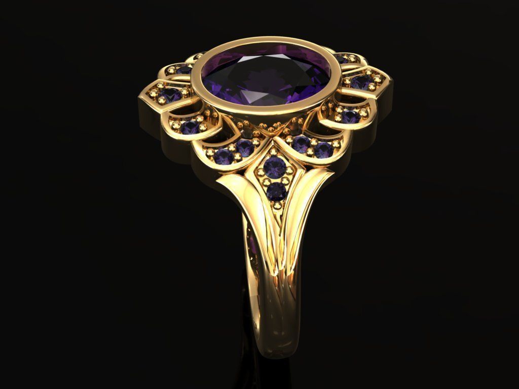 Ring flower 3D print model_2