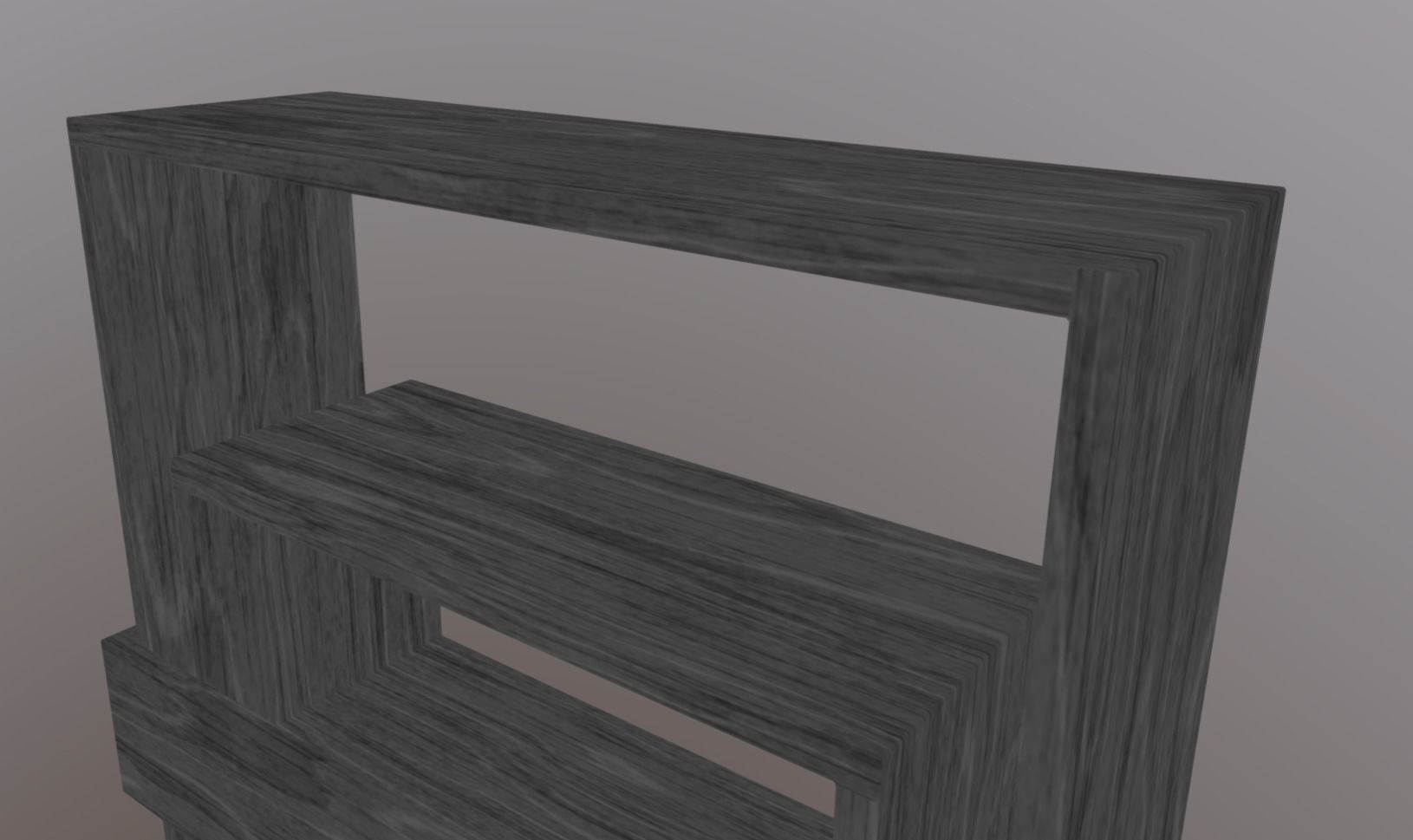 Modern Bookshelf Low-poly 3D model_17