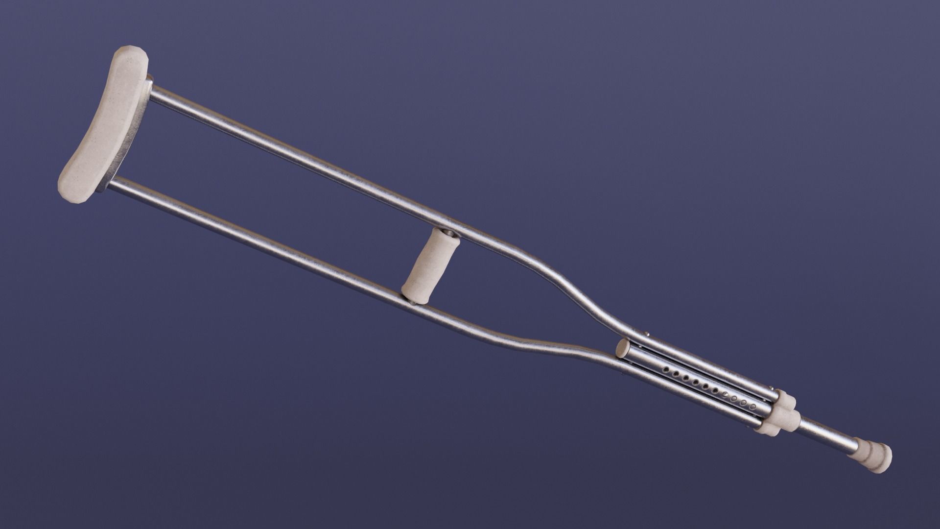 Crutches crutch Low-poly 3D model_3