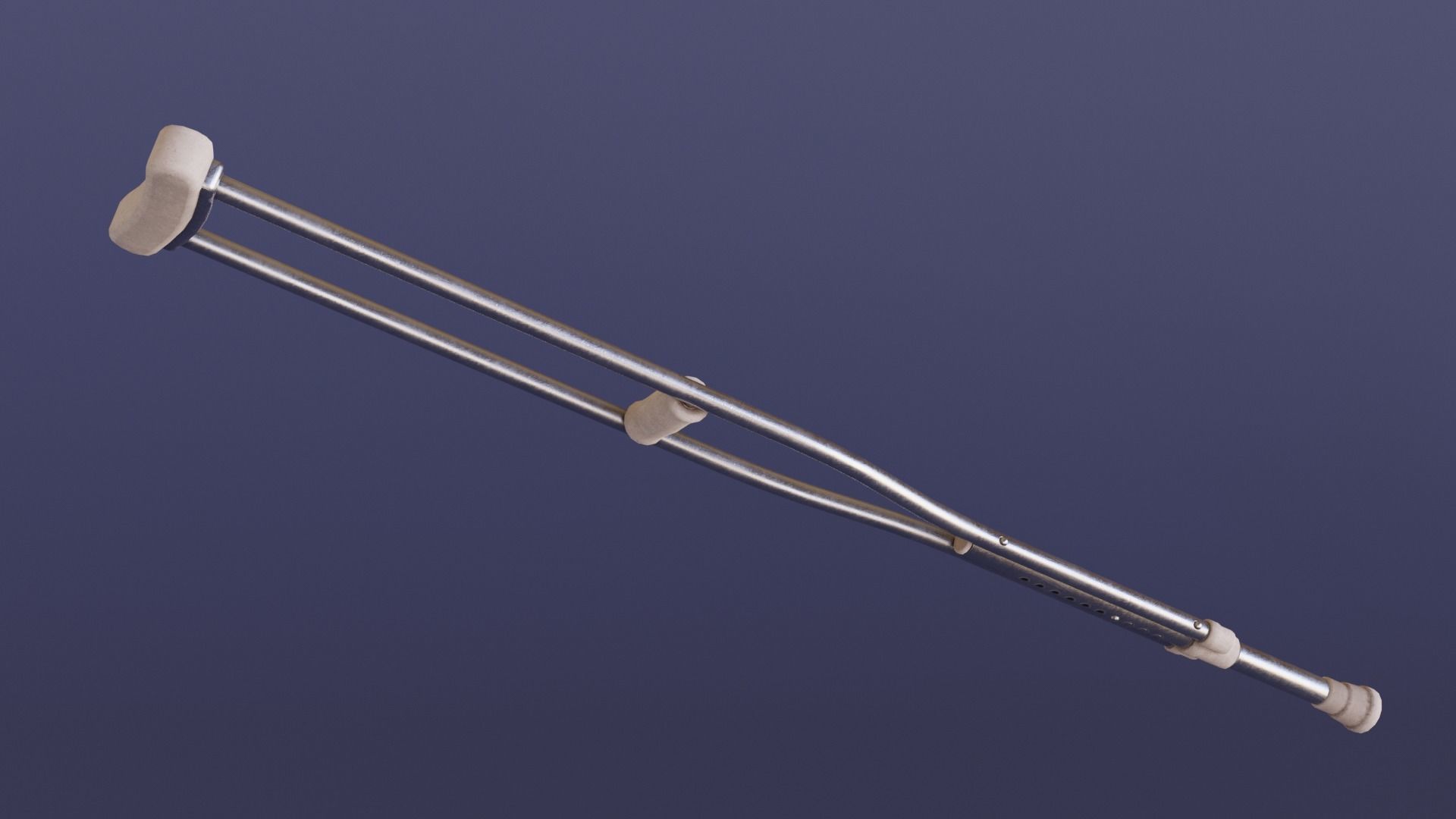Crutches crutch Low-poly 3D model_4