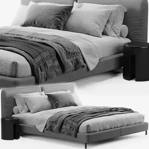 Minotti Tatlin Cover Bed 3D model