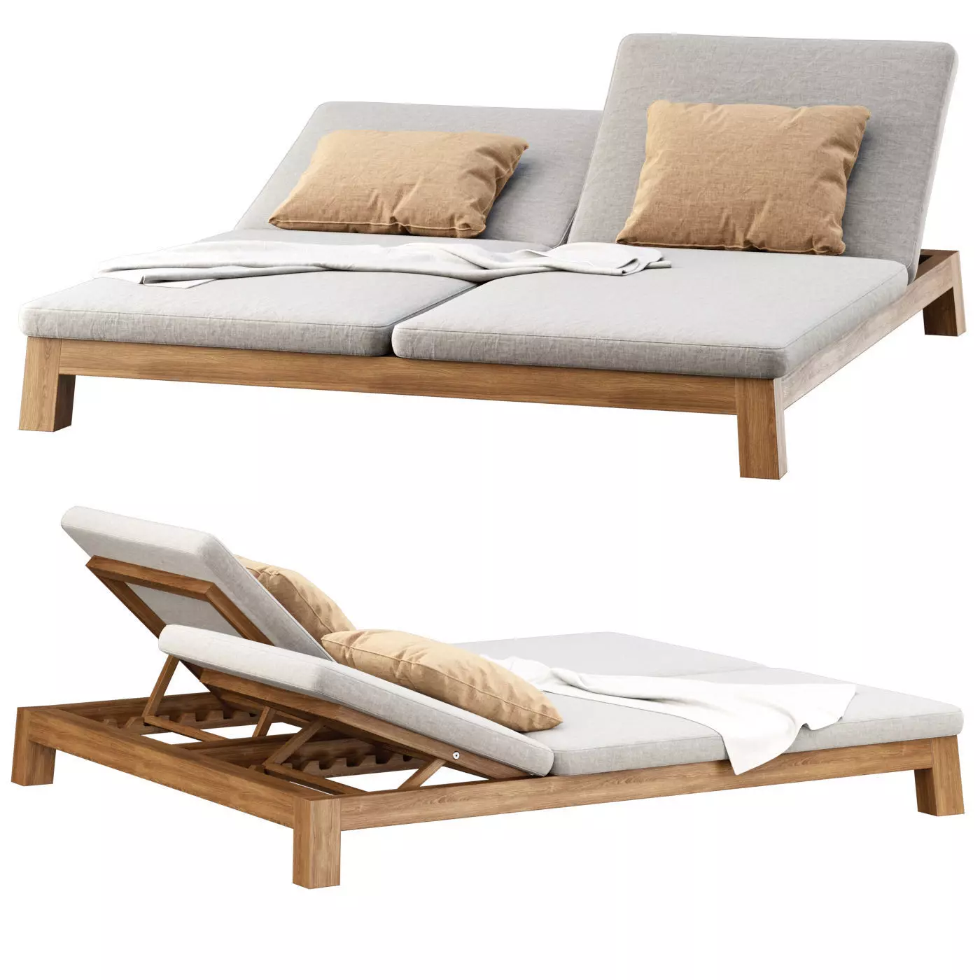 GIJS Double Sun lounger by Piet Boon  3D model_0