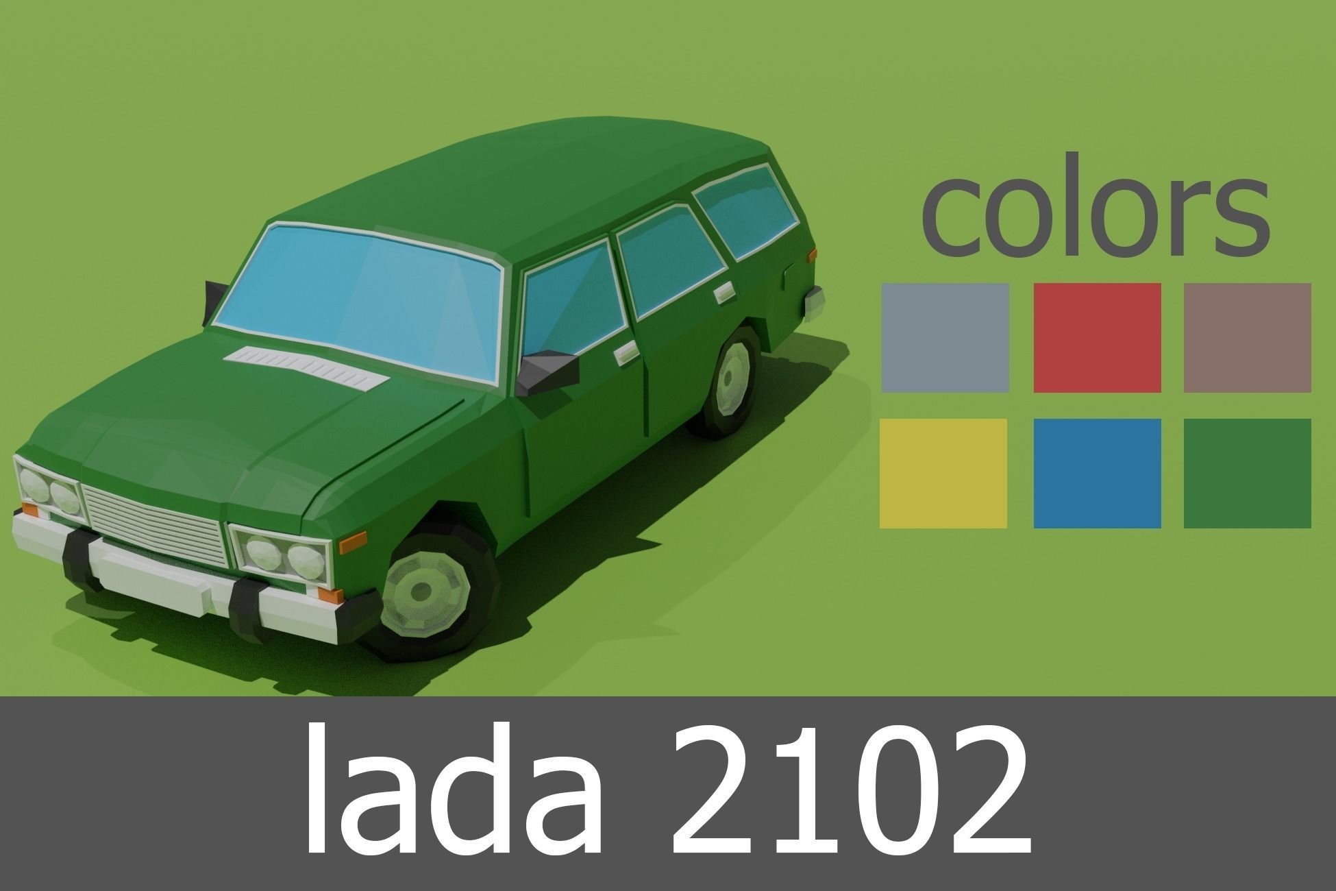 full Ukraine cars Low-poly 3D model_9