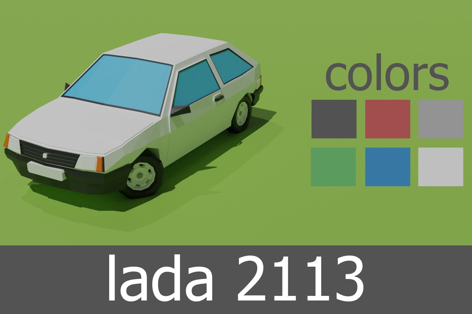 full Ukraine cars Low-poly 3D model_12