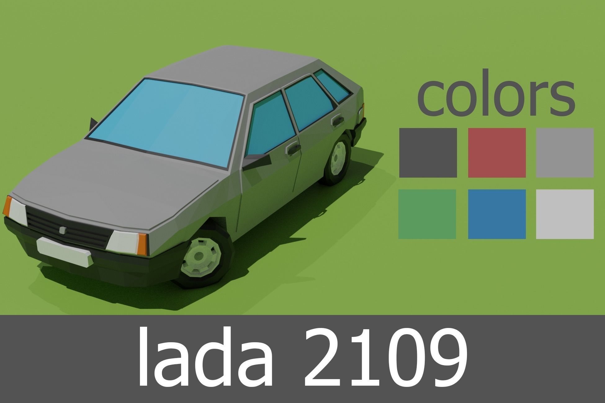 full Ukraine cars Low-poly 3D model_10