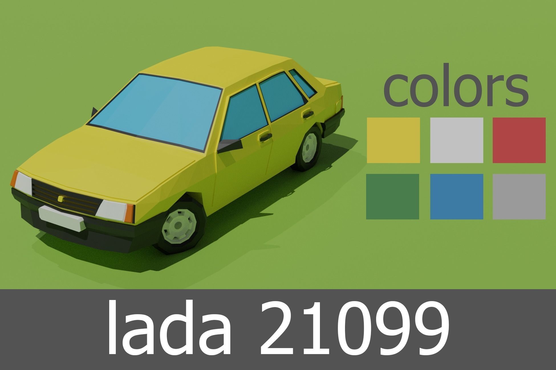 full Ukraine cars Low-poly 3D model_13
