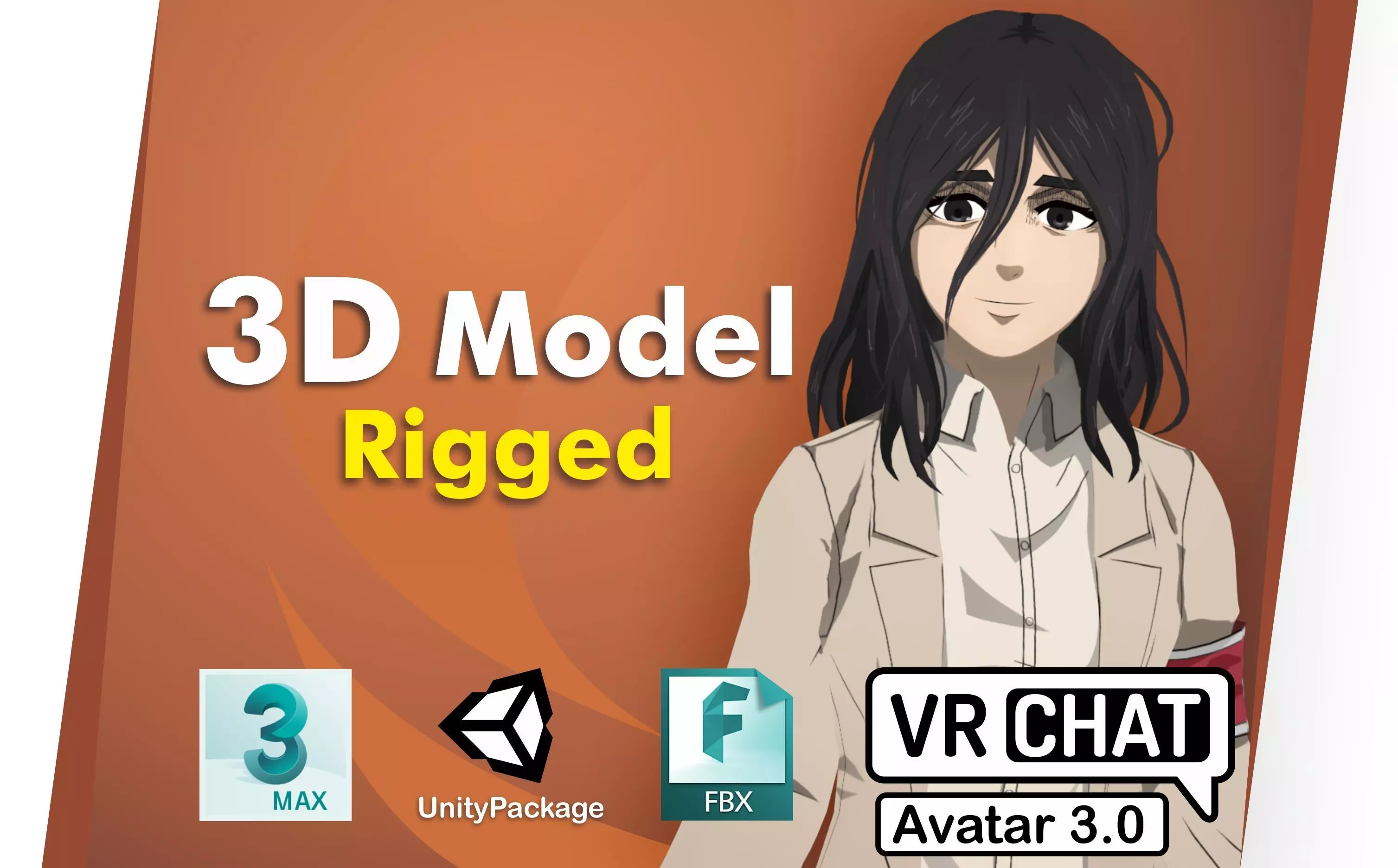 Pieck SNK VRChat Avatar PC 3D model_0