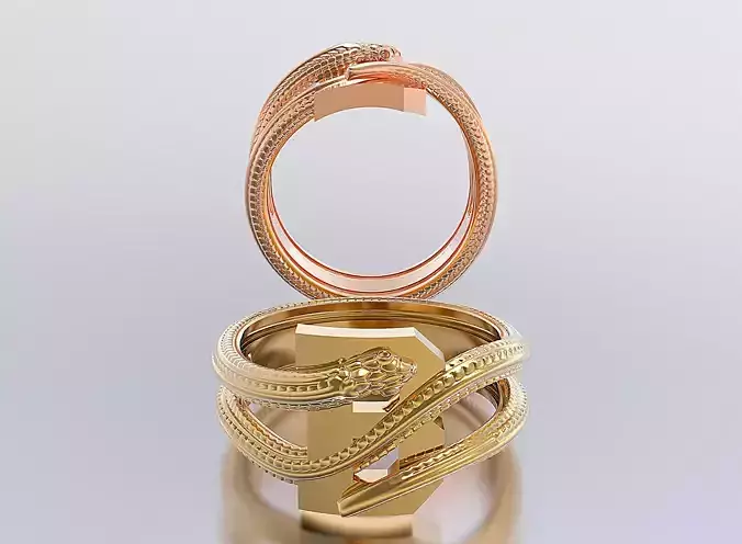 letter snake rings