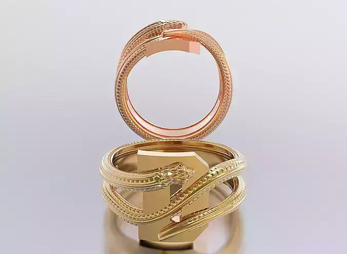 letter snake rings