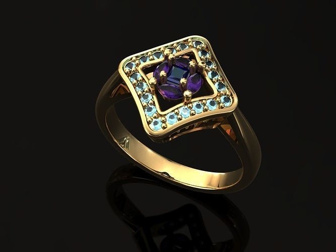 Ring rhombus 3D print model