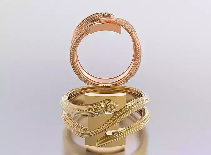 letter snake rings