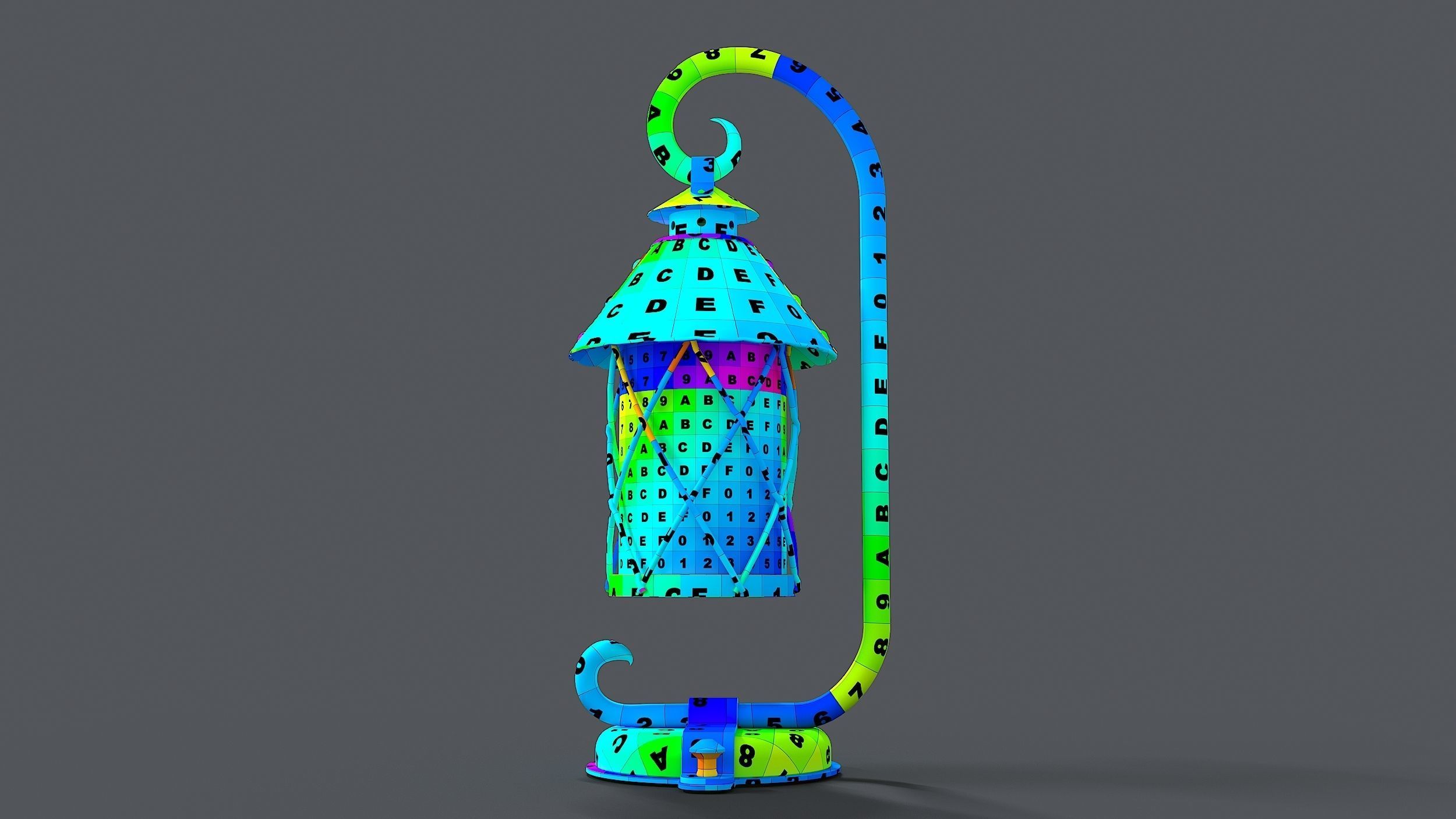 German Historical Garden Light 3D model_12