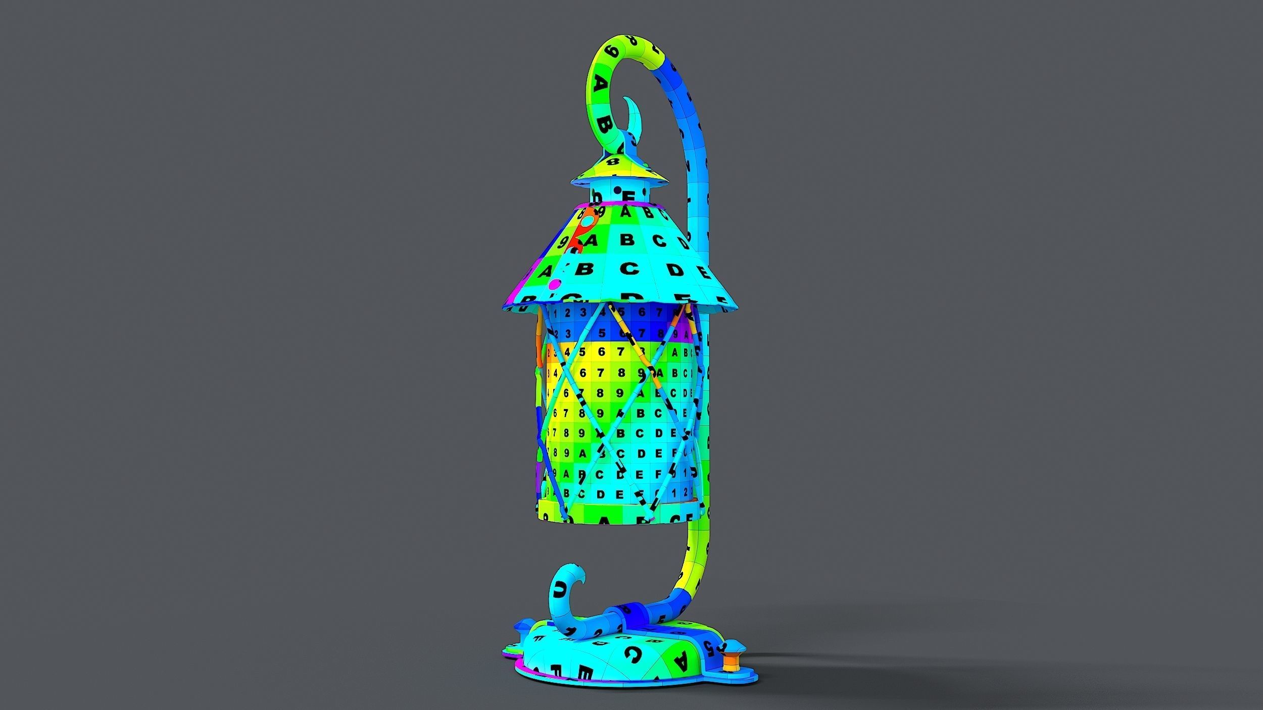 German Historical Garden Light 3D model_11