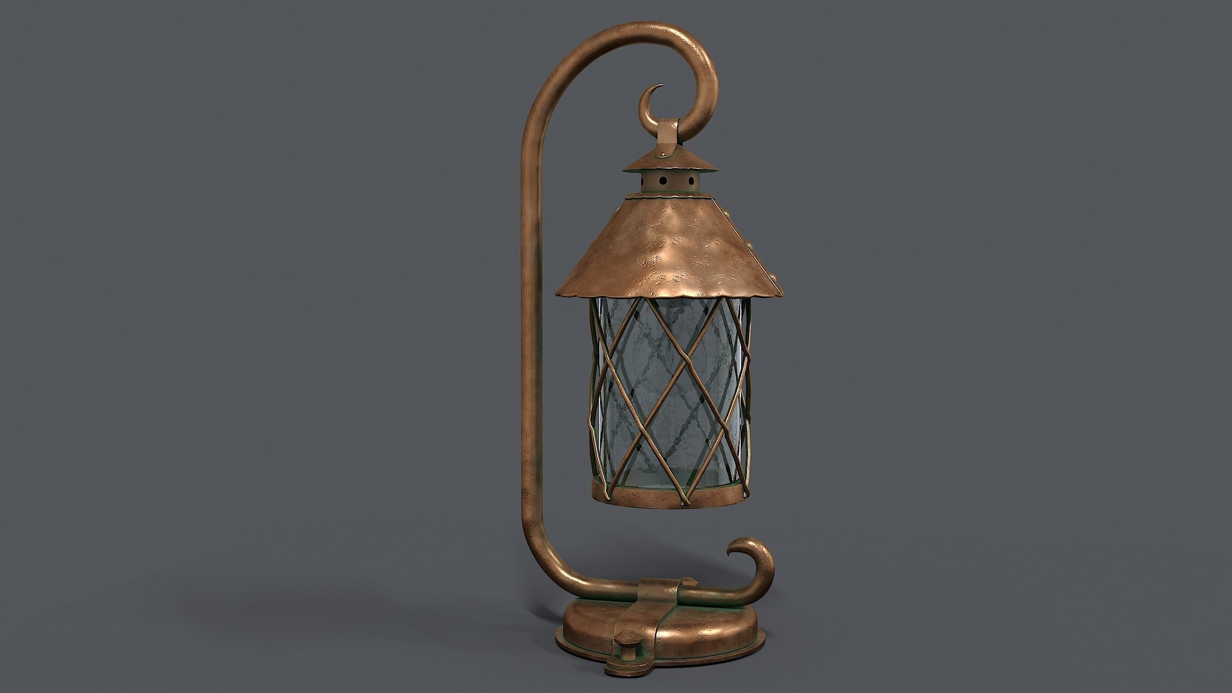 German Historical Garden Light 3D model_1