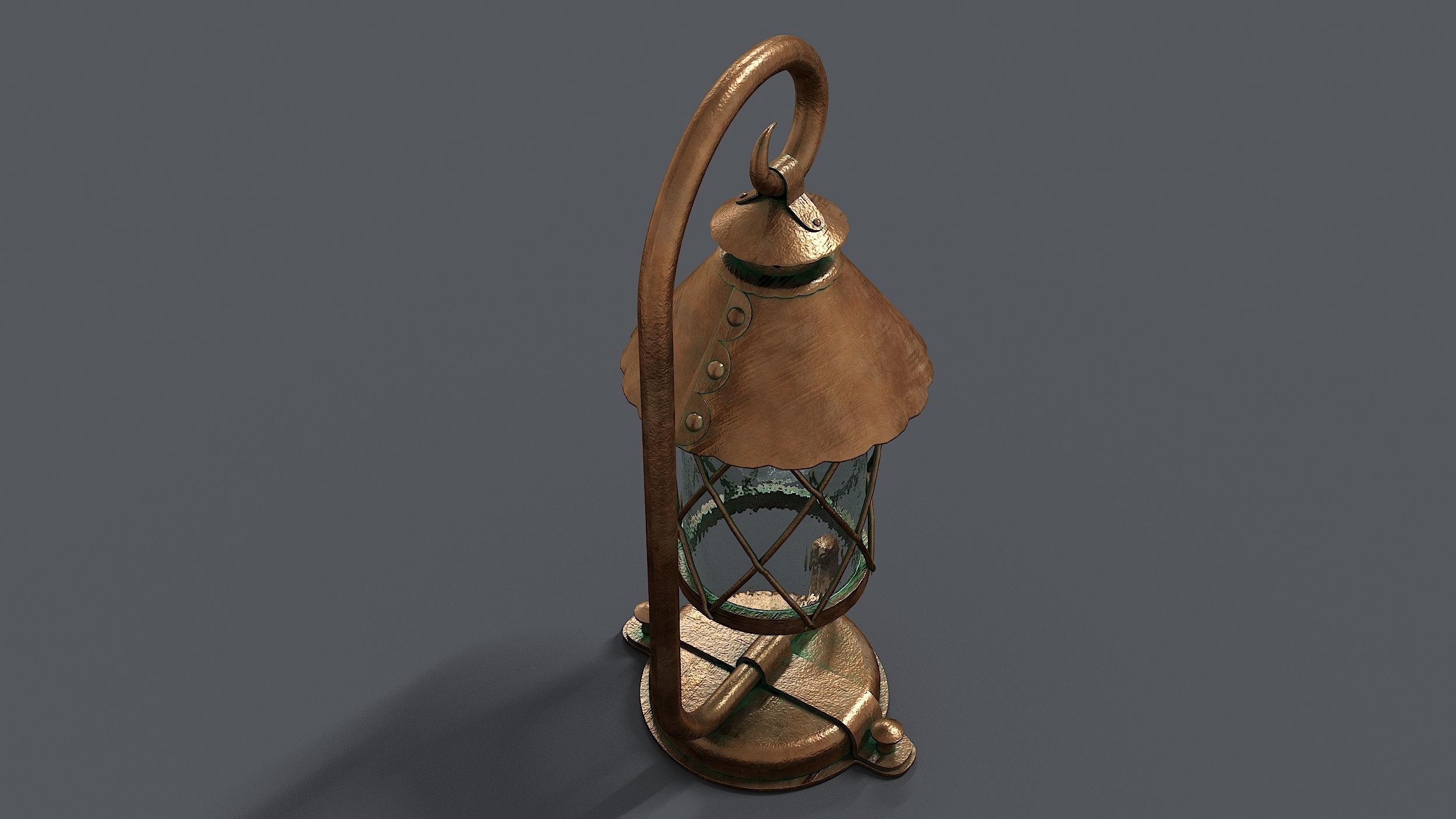 German Historical Garden Light 3D model_5
