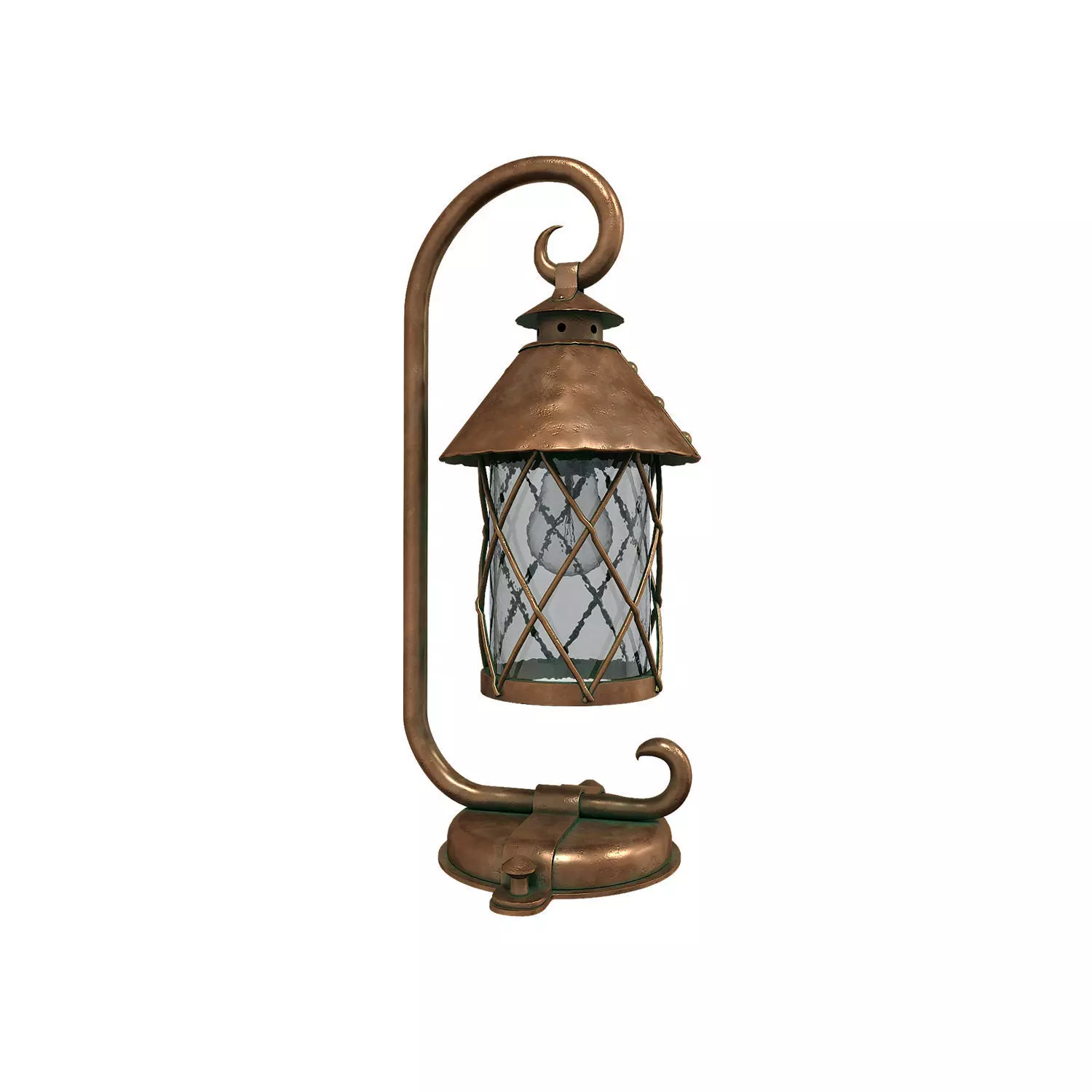 German Historical Garden Light 3D model_0