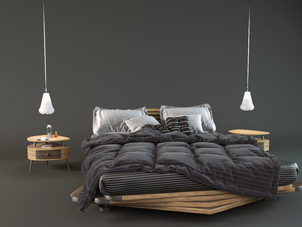 Bed Design 3D model_2