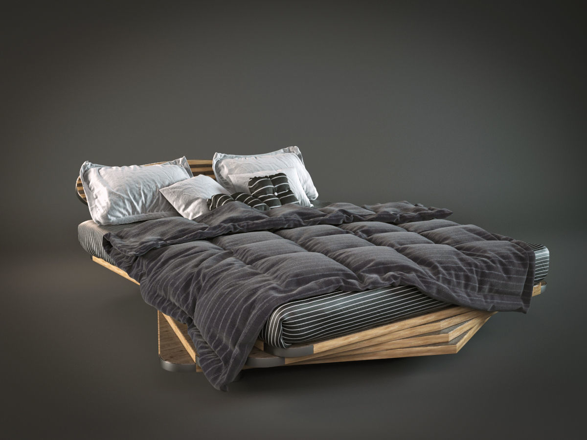 Bed Design 3D model_3