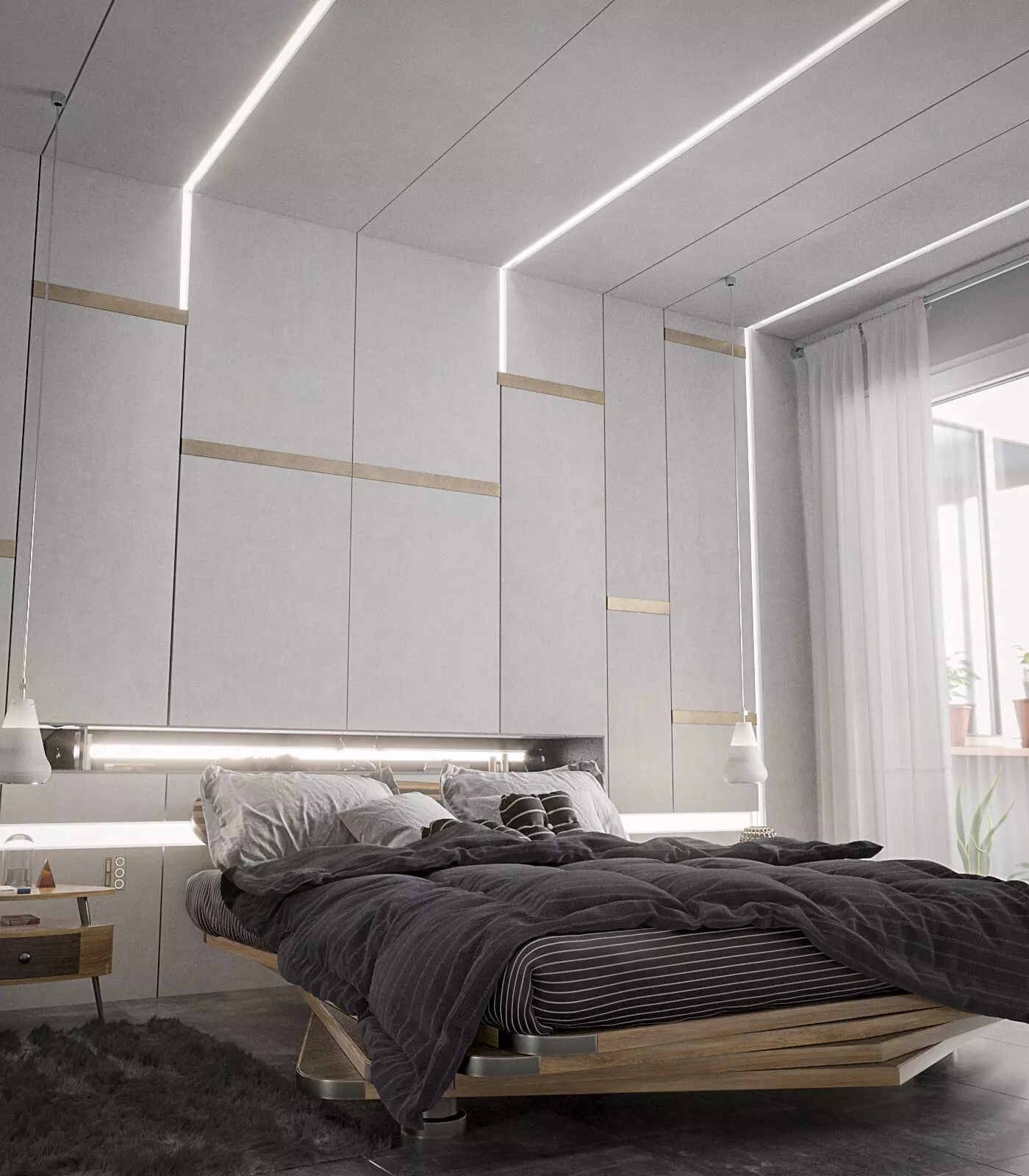 Bed Design 3D model_0