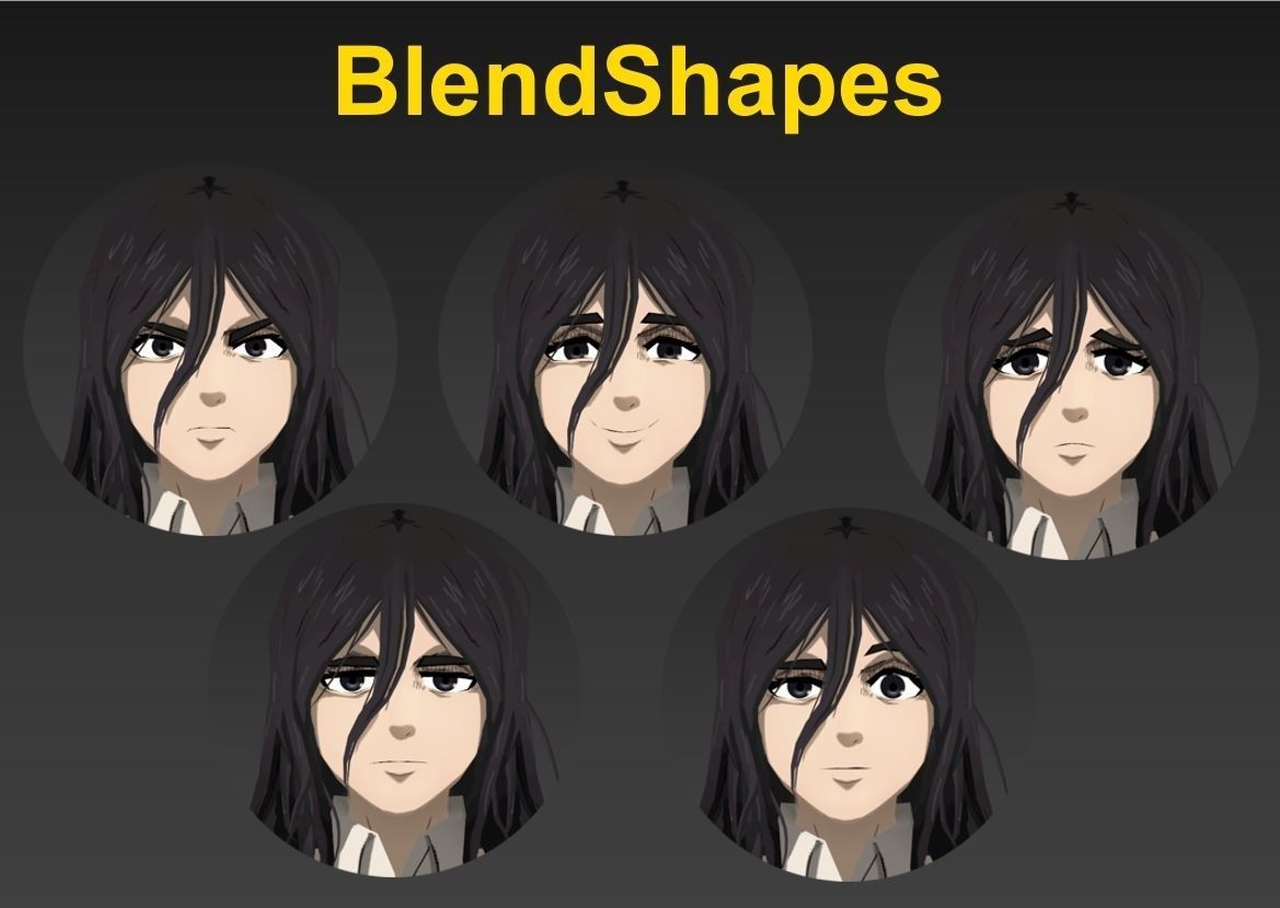 Pieck AOT VRChat Oculus Quest Low-poly 3D model_6