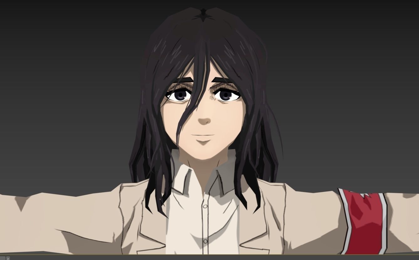 Pieck AOT VRChat Oculus Quest Low-poly 3D model_5