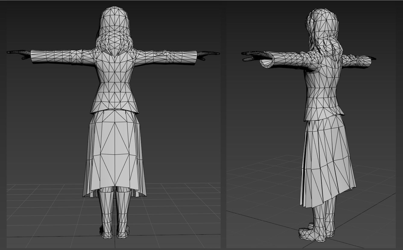 Pieck AOT VRChat Oculus Quest Low-poly 3D model_3