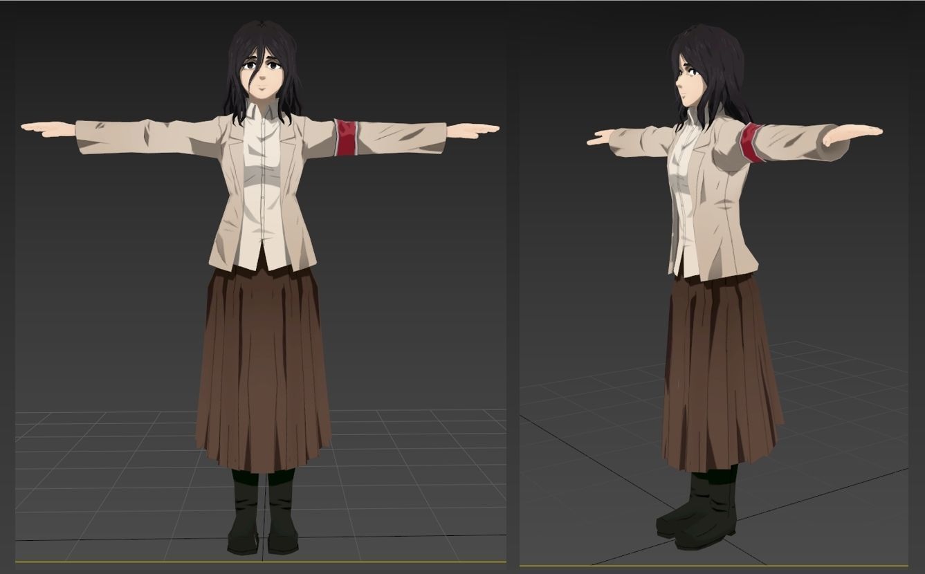 Pieck AOT VRChat Oculus Quest Low-poly 3D model_1