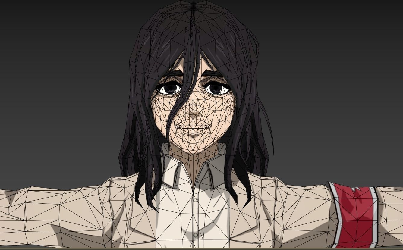 Pieck AOT VRChat Oculus Quest Low-poly 3D model_8