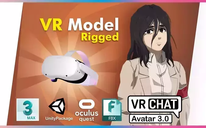 Pieck AOT VRChat Oculus Quest Low-poly 3D model