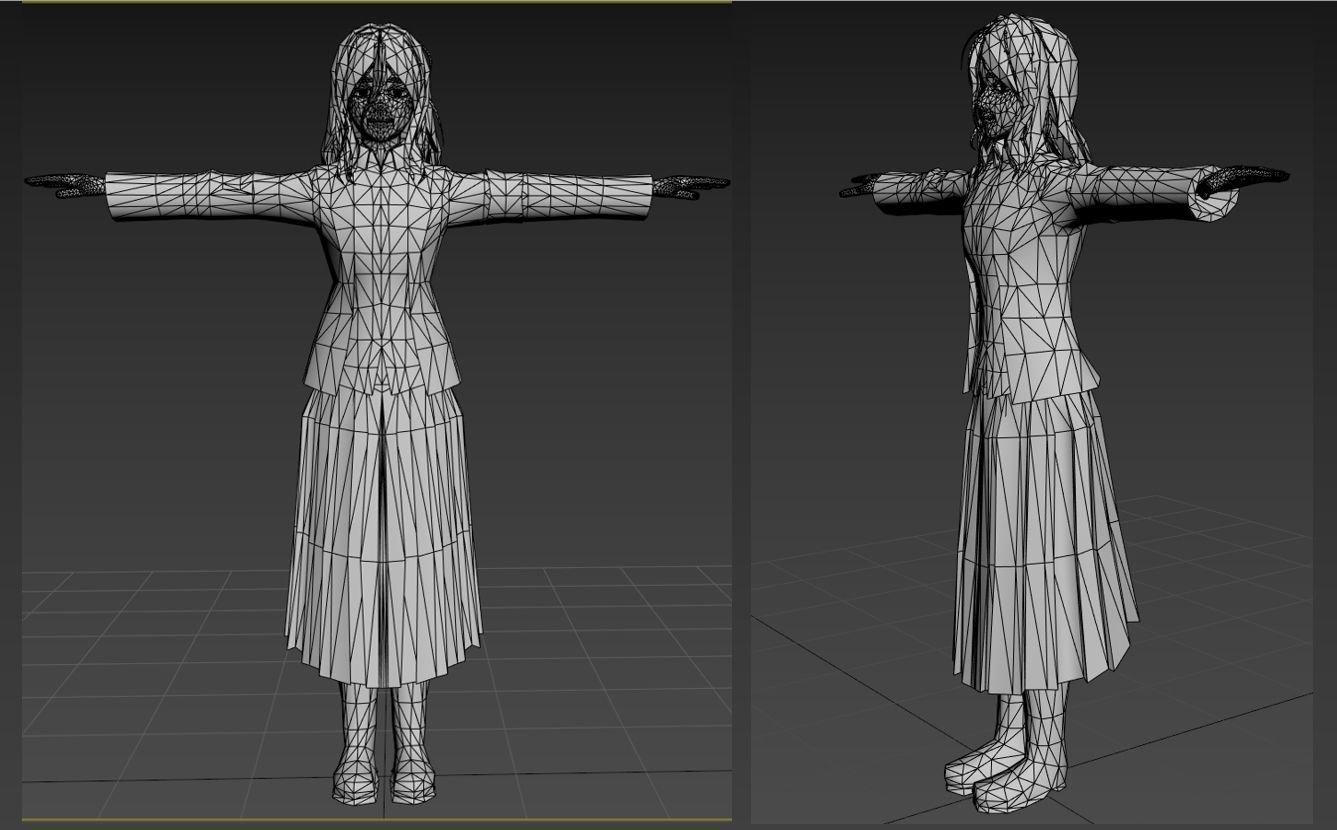 Pieck AOT VRChat Oculus Quest Low-poly 3D model_4