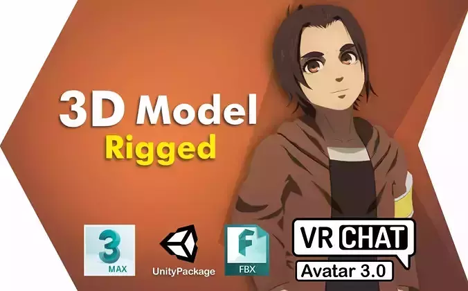 Gabi SNK VRChat Avatar PC 3D model