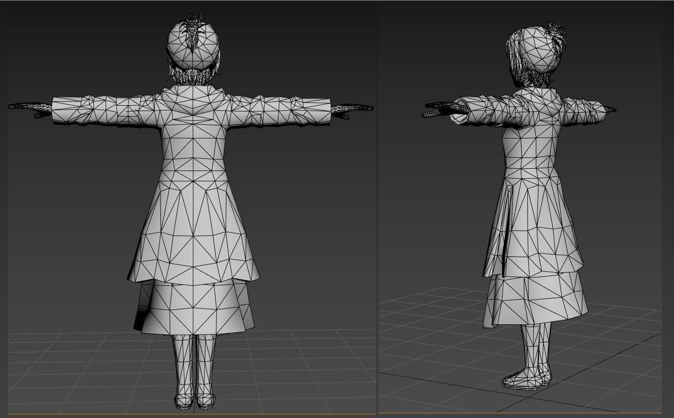 Gabi AOT VRChat Oculus Quest Low-poly 3D model_3