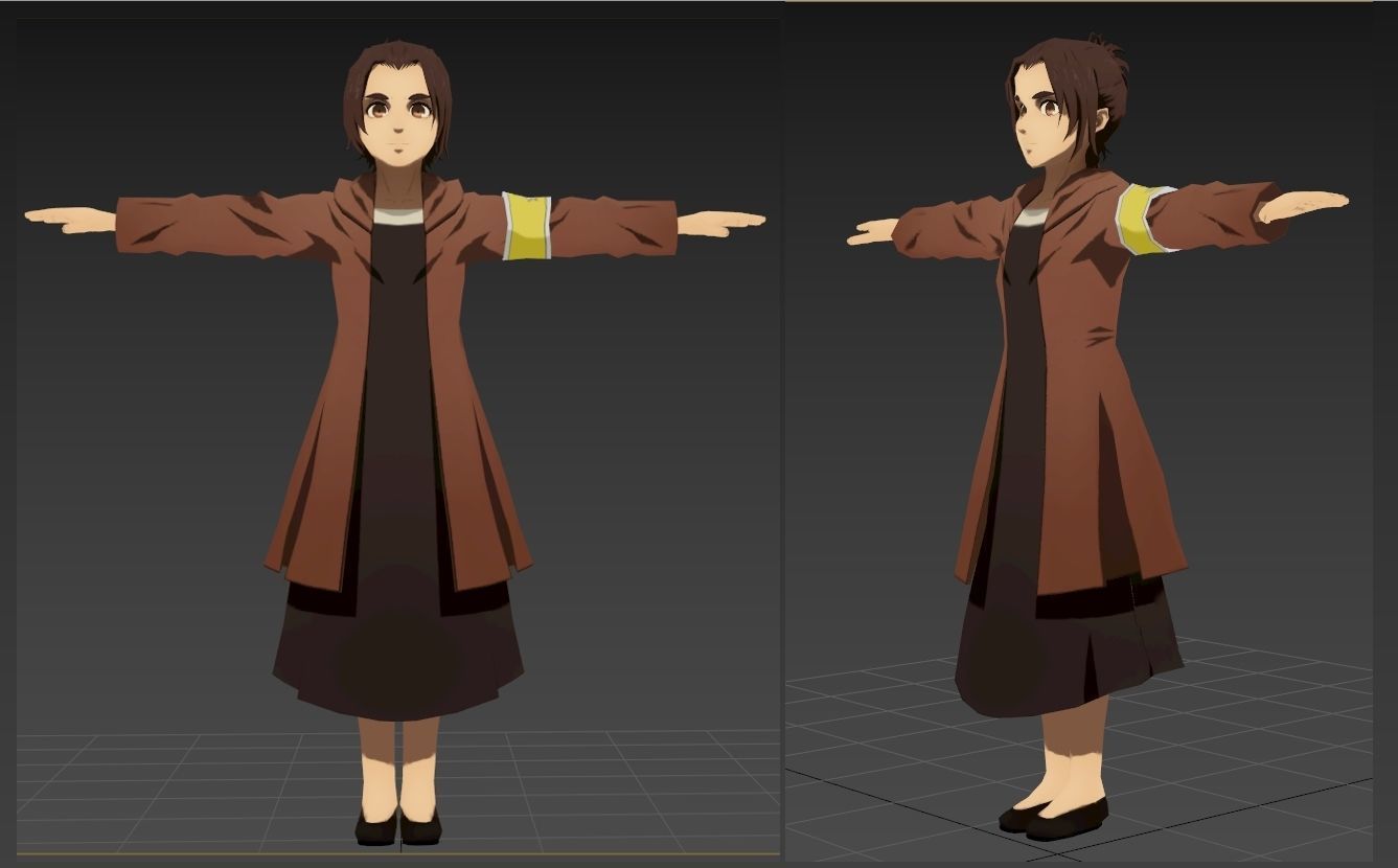 Gabi AOT VRChat Oculus Quest Low-poly 3D model_1